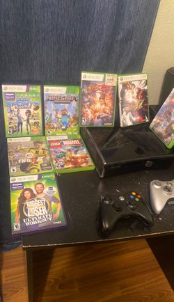 XBOX 360 WITH 8 GAMES INCLUDED AM WELLING TO EXCHANGE FOR NEWER CONSOLE