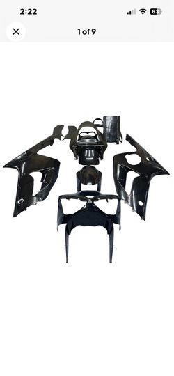 Amotopart Fairing Kit Bodywork Plastic ABS For Kawasaki ZX6R (contact info removed)-2004 Black
