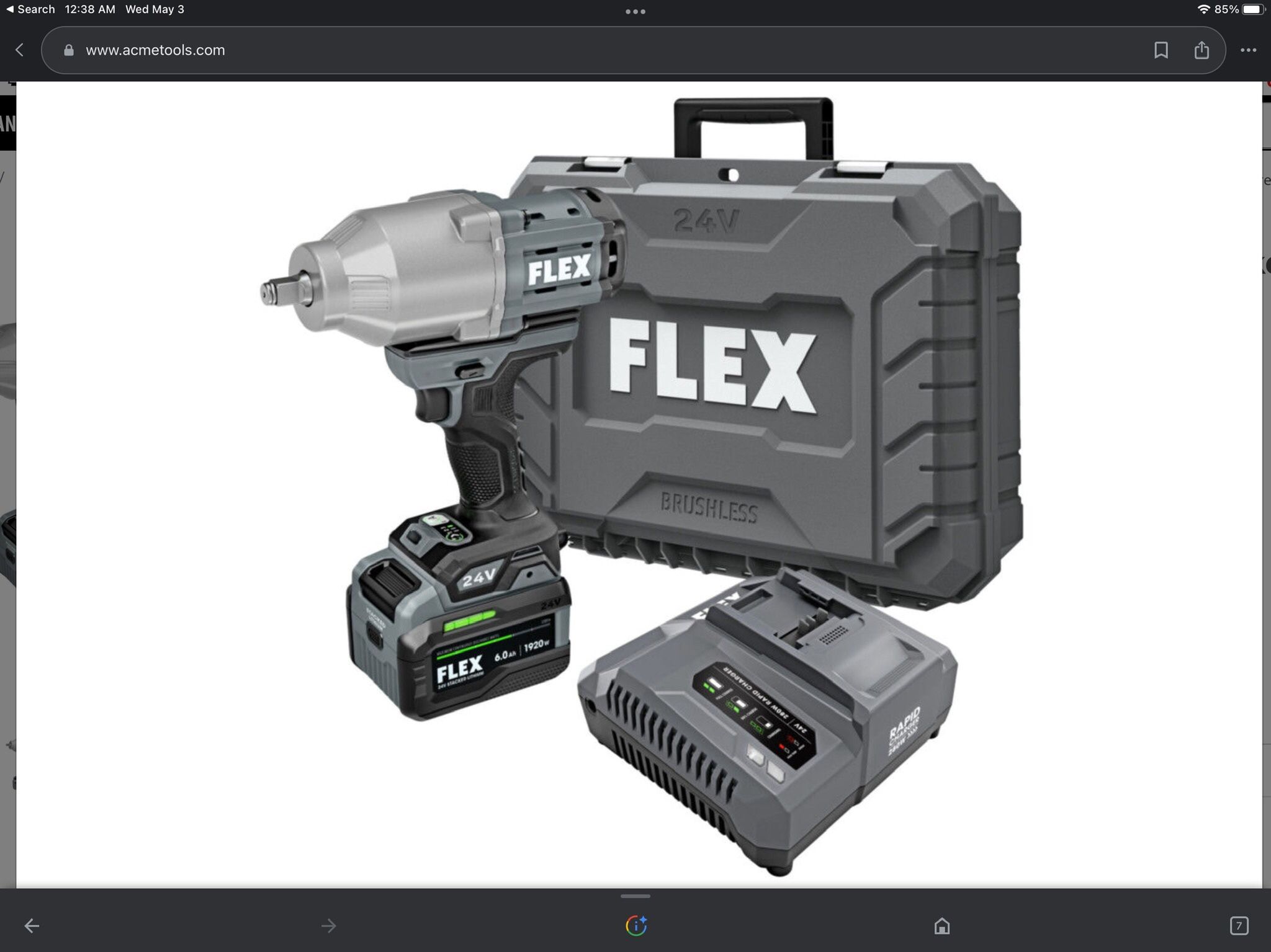 FLEX 24V 1/2" High Torque Impact Wrench
