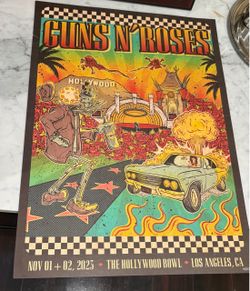 Guns N Roses concert poster