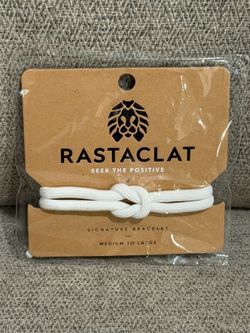 White  Rastaclat Signature Bracelet size M-L