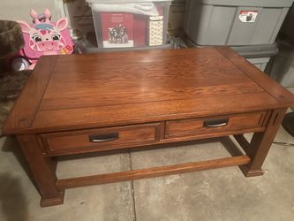 Mission style coffee table
