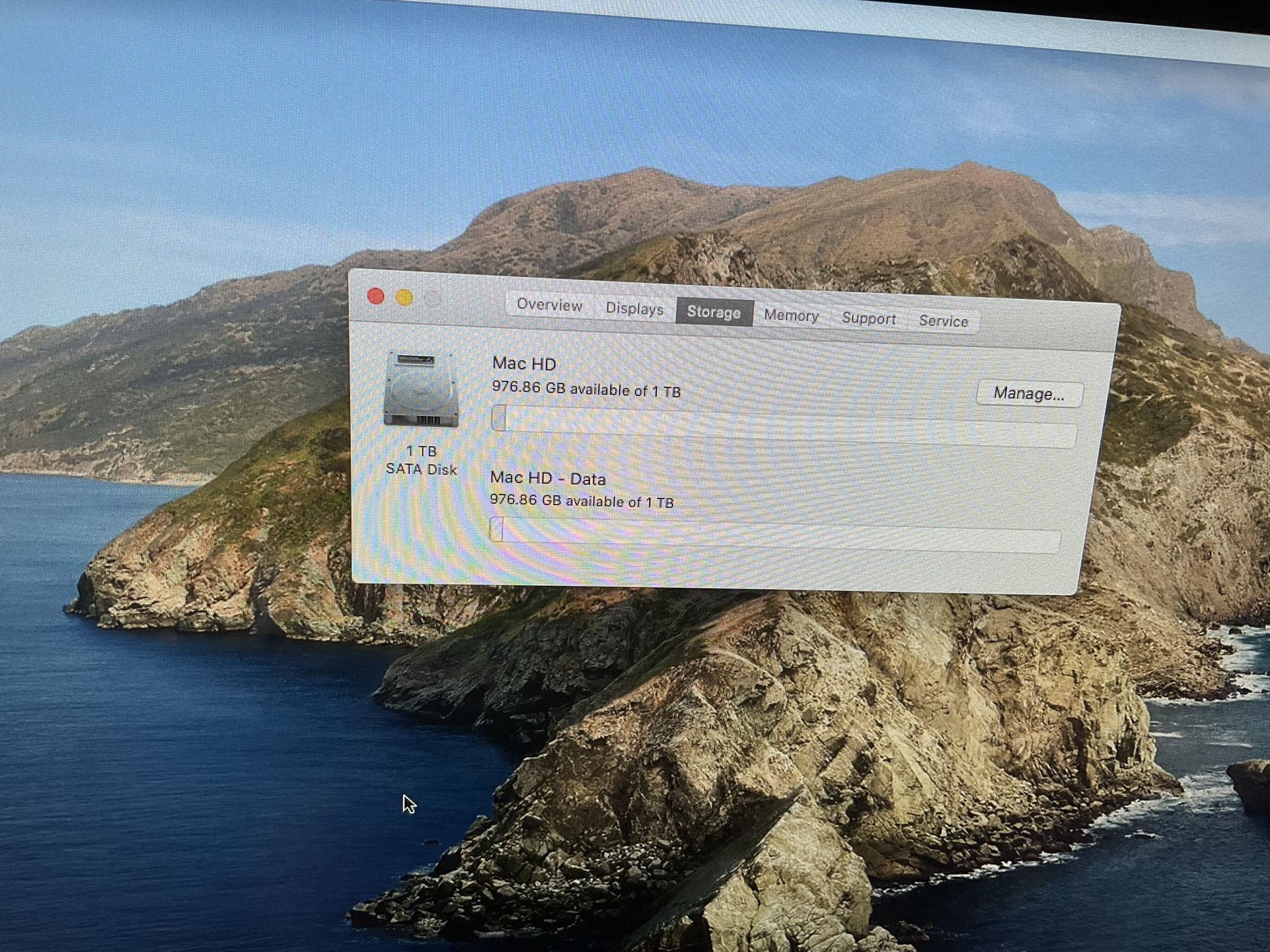 iMac21.5 inches Mac OS Catalina Year 2012