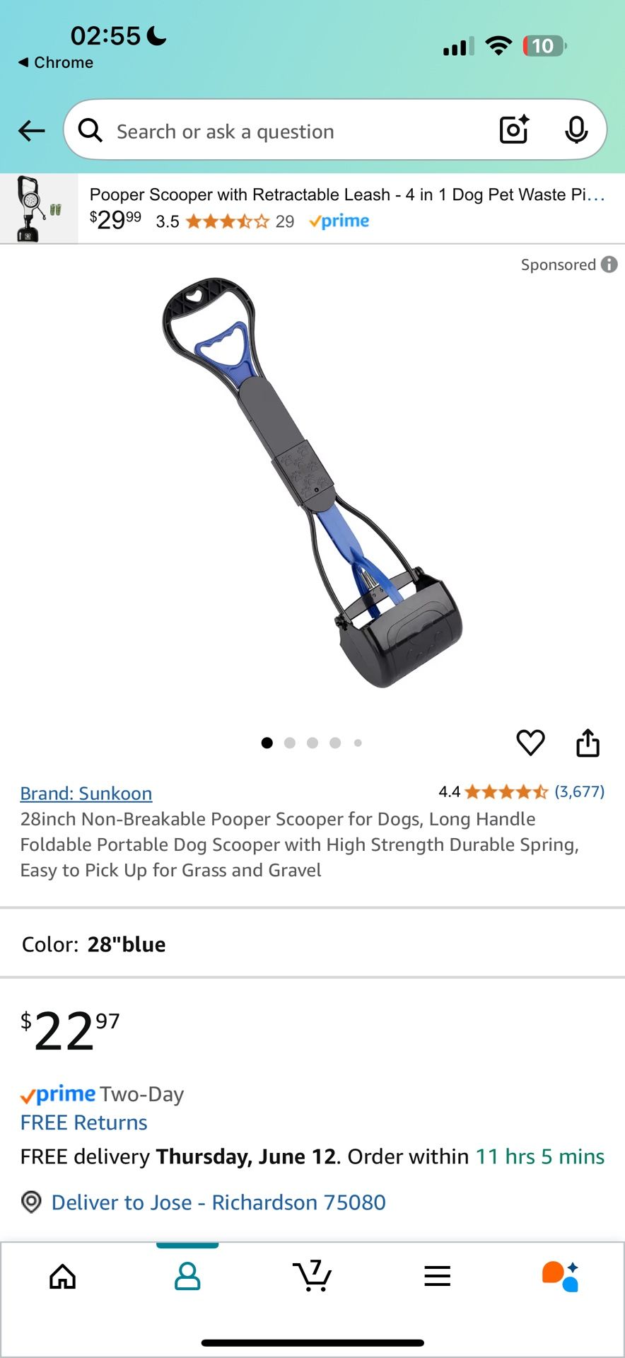 Brand New: 28inch Non-Breakable Pooper Scooper for Dogs