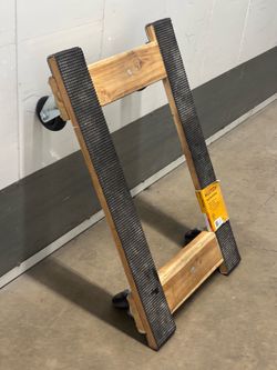 Klutch Hardwood H-Dolly with Rubber Tread, 1600-Lb. Capacity