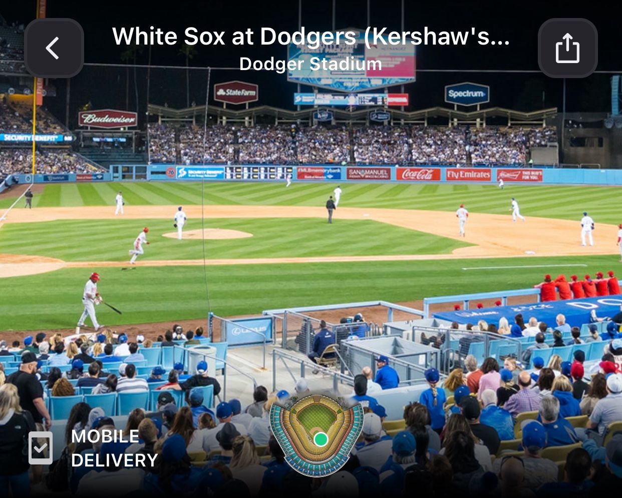 4 Tickets w/ Parking - Dodgers Vs. White Sox’s (Kershaw’s 3,000th Strikeout) 