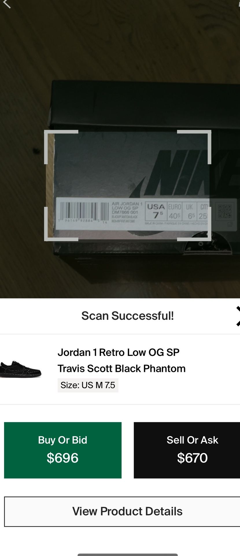 Travis Scott x Air Jordan 1 Retro Low Black Phantom