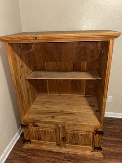 Rustic Wood Entertainment Center