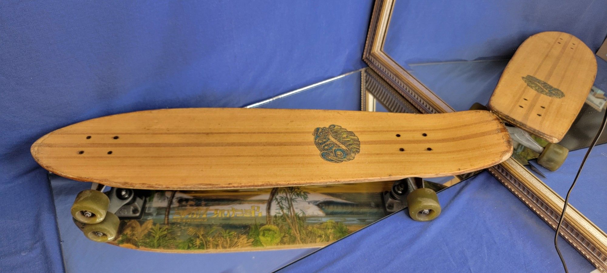Bamboo Ft Cruiser Longboard Skateboard - Vintage Distressed