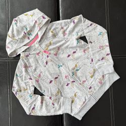 Jumping Beans Multicolor Unicorn Hoodie - Light Gray