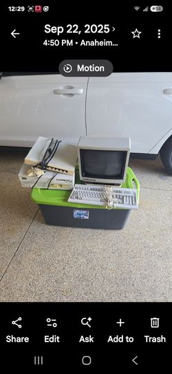 VINTAGE CANDY COMPUTER SYSTEM WITH MONITOR AND KEYBOARD.