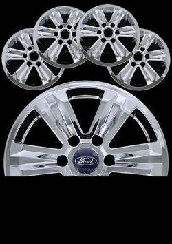 Ford F150 XLT 17" 2015-2020 4 Chrome Alloy Wheel Skins Full Rim Covers Hub Caps