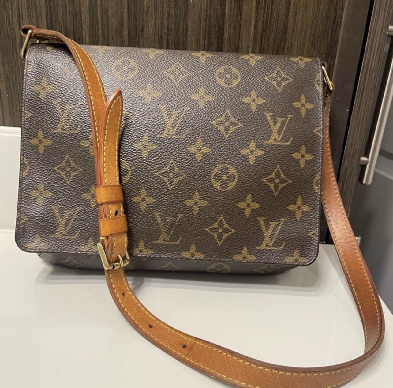 Louis Vuitton Authentic Monogram Musette Tango Vintage Bag. 