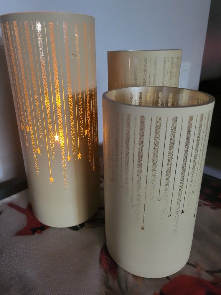 Hurricane Globe Candle set of 3