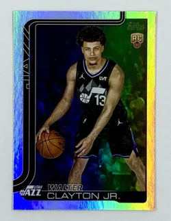 Walter Clayton Jr. 2025 Topps Hoops Rainbow Foil