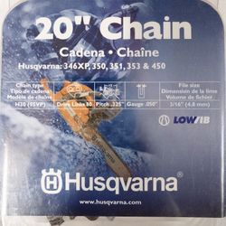 20" Husqvarna Low Kickback Chainsaw Chain 