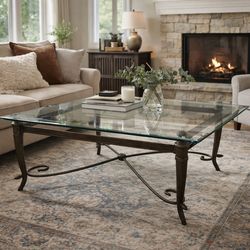 Elegant Glass Living Room Table Set – Solid & High-Quality