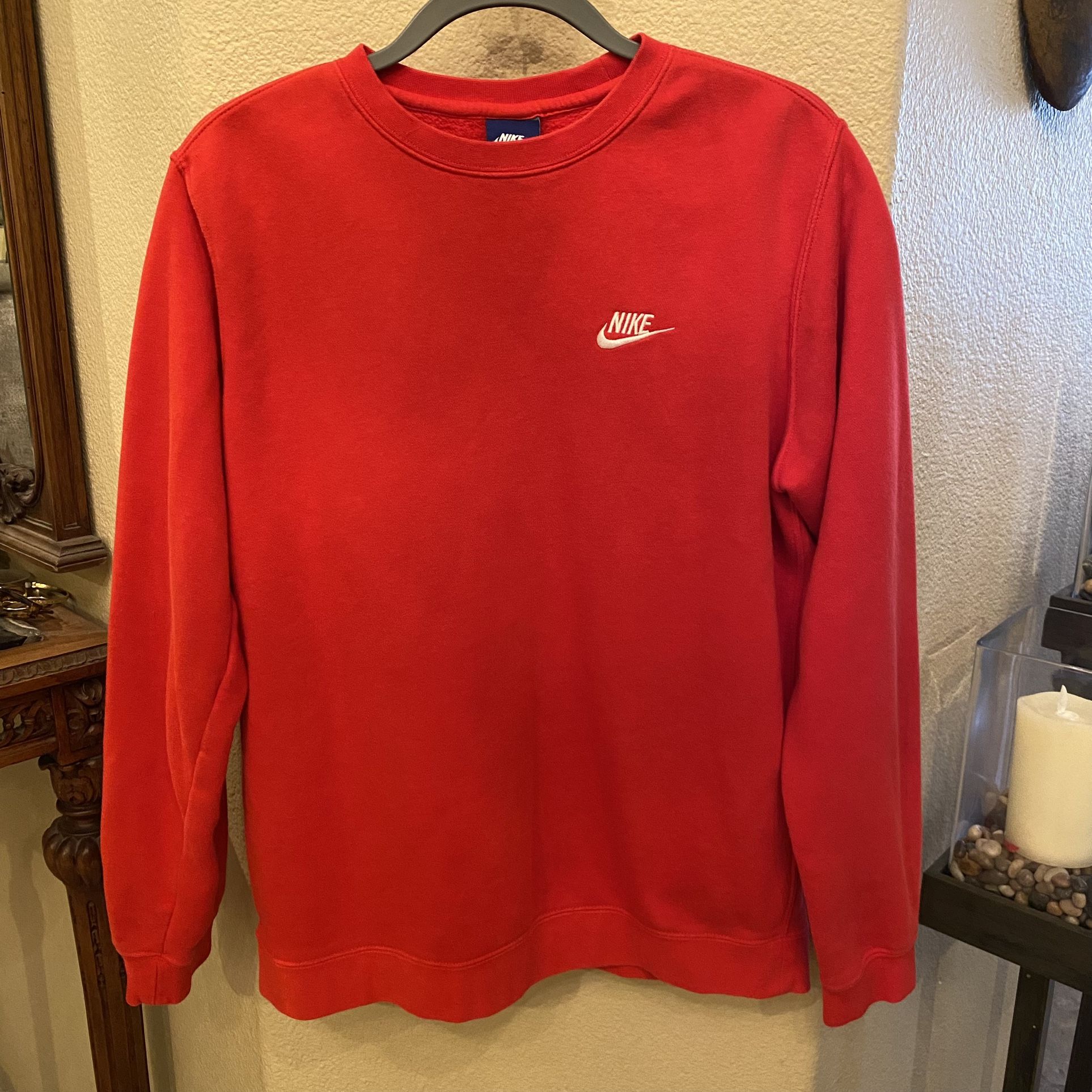 Nike Red Crewneck Sweatshirt Size Medium-Unisex