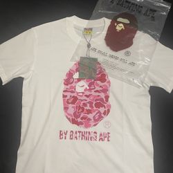 BAPE pink Camo Tee