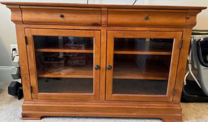 Oak Entertainment center Ethan Allen