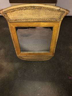 Antique MIRROR The size is 30” x 23” the mirror size is 14 1/2” x 14 1/2”
