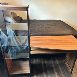 Wood and Metal Desk