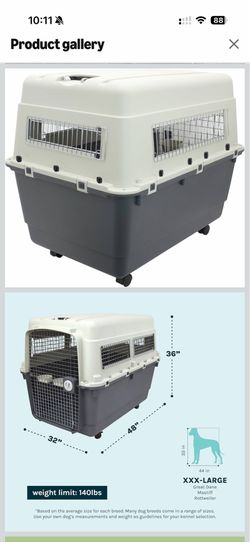 XXX-Large Dog Kennel / Plastic AIRLINE Compliant / NEW