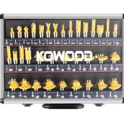 KOWOOD Router Bits Sets of 35B Pieces 1/2 Inch T Shape Wood Milling Cutter

