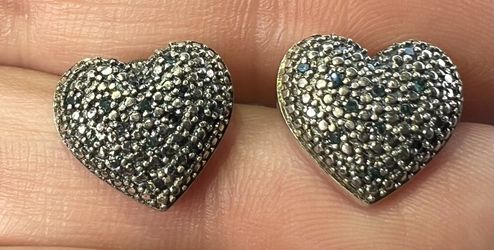 Blue Diamond Stud Earrings 