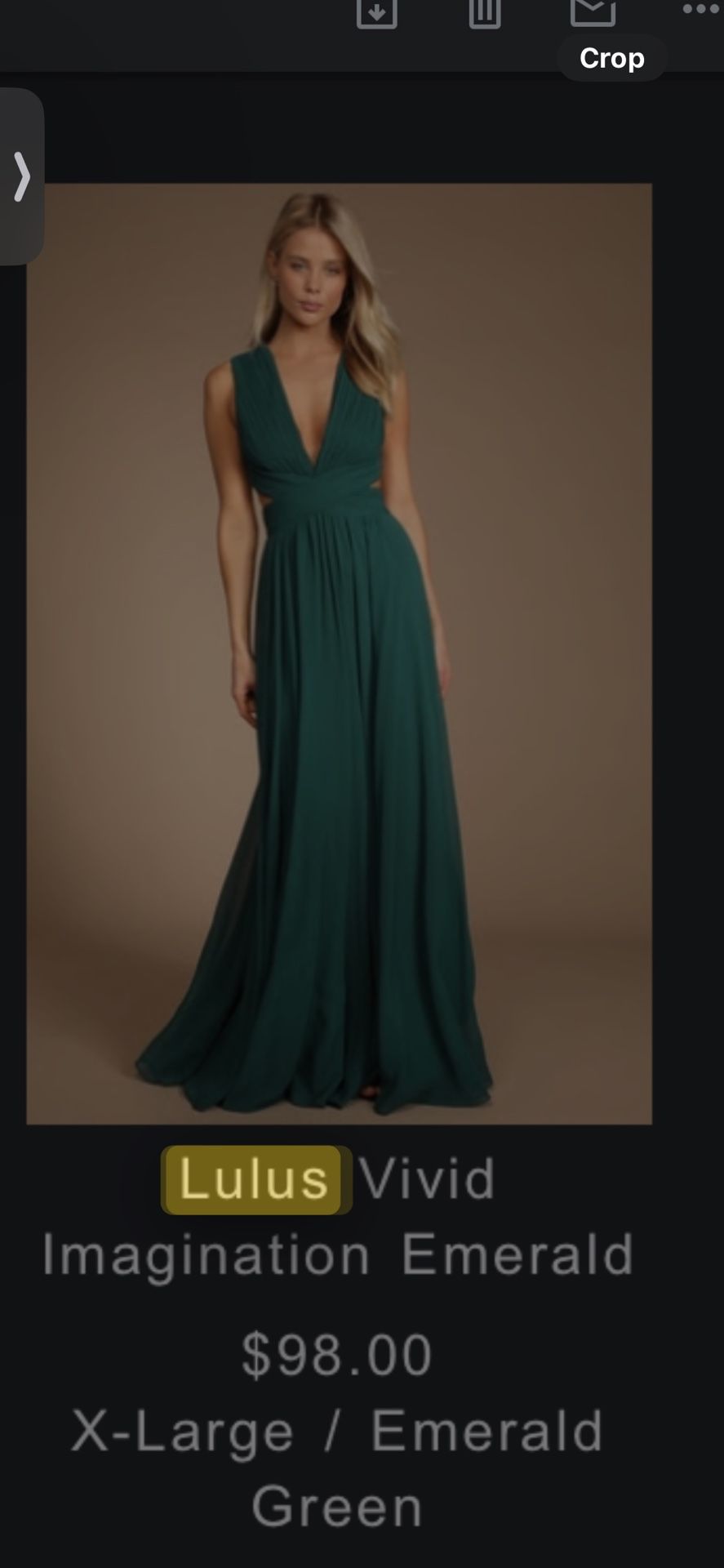 Lulus Emerald Green Dress XL 
