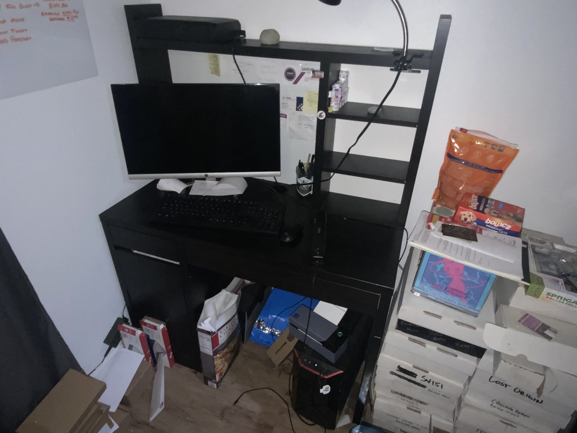 Desk For Small Spaces - Comes With Chair & Light