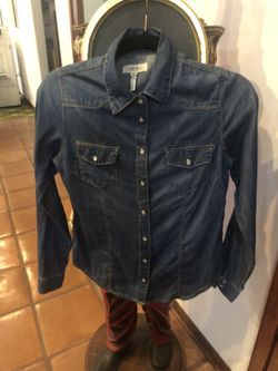 Denim Blouse Small $5
