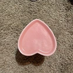 Pink Heart Shaped Candle Holder