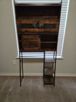 Rustic Industrial Bathroom Storage Shelf / Over Toilet Organizer