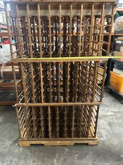 Large Wooden Wine Rack Storage Unit