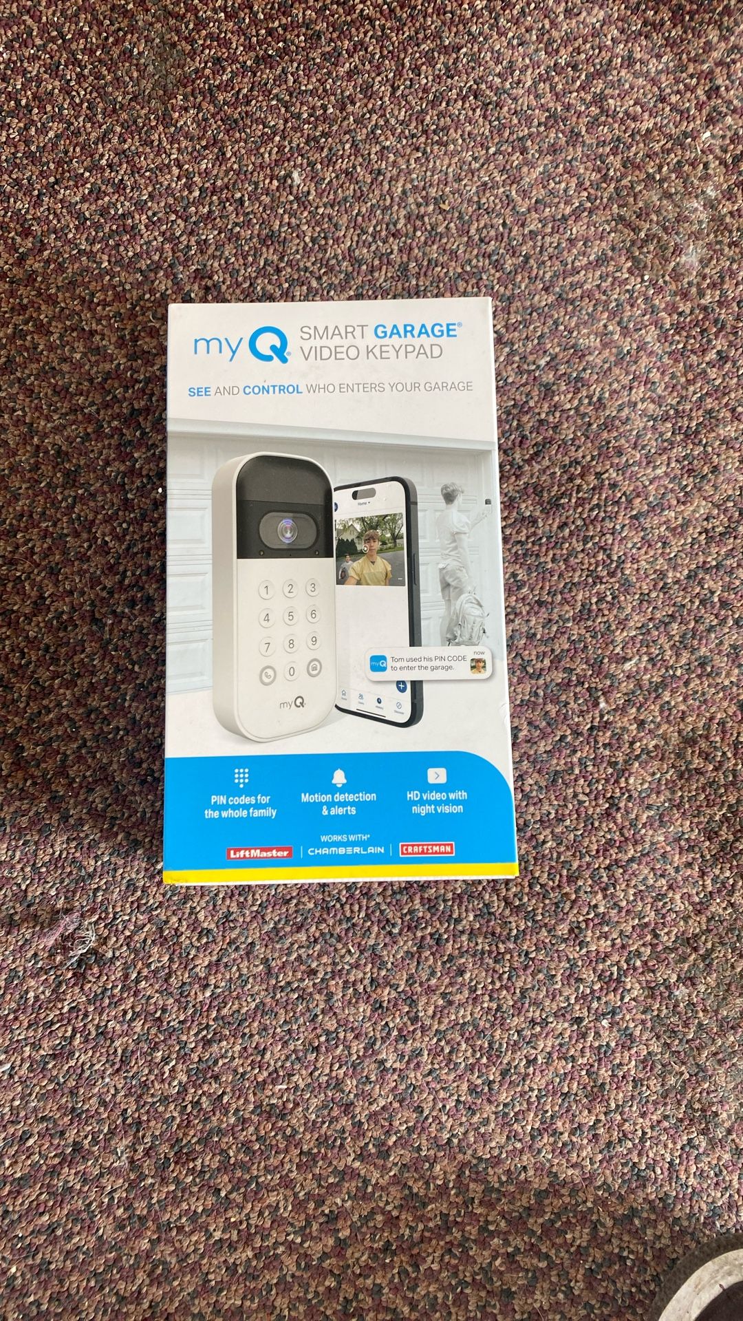 MyQ Smart Garage Video Keypad New