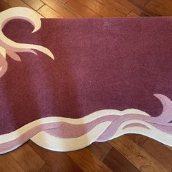 Hand Made, Hand Carved Area Rug  100%  Nylon