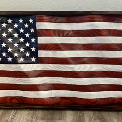 Custom Wooden Flags