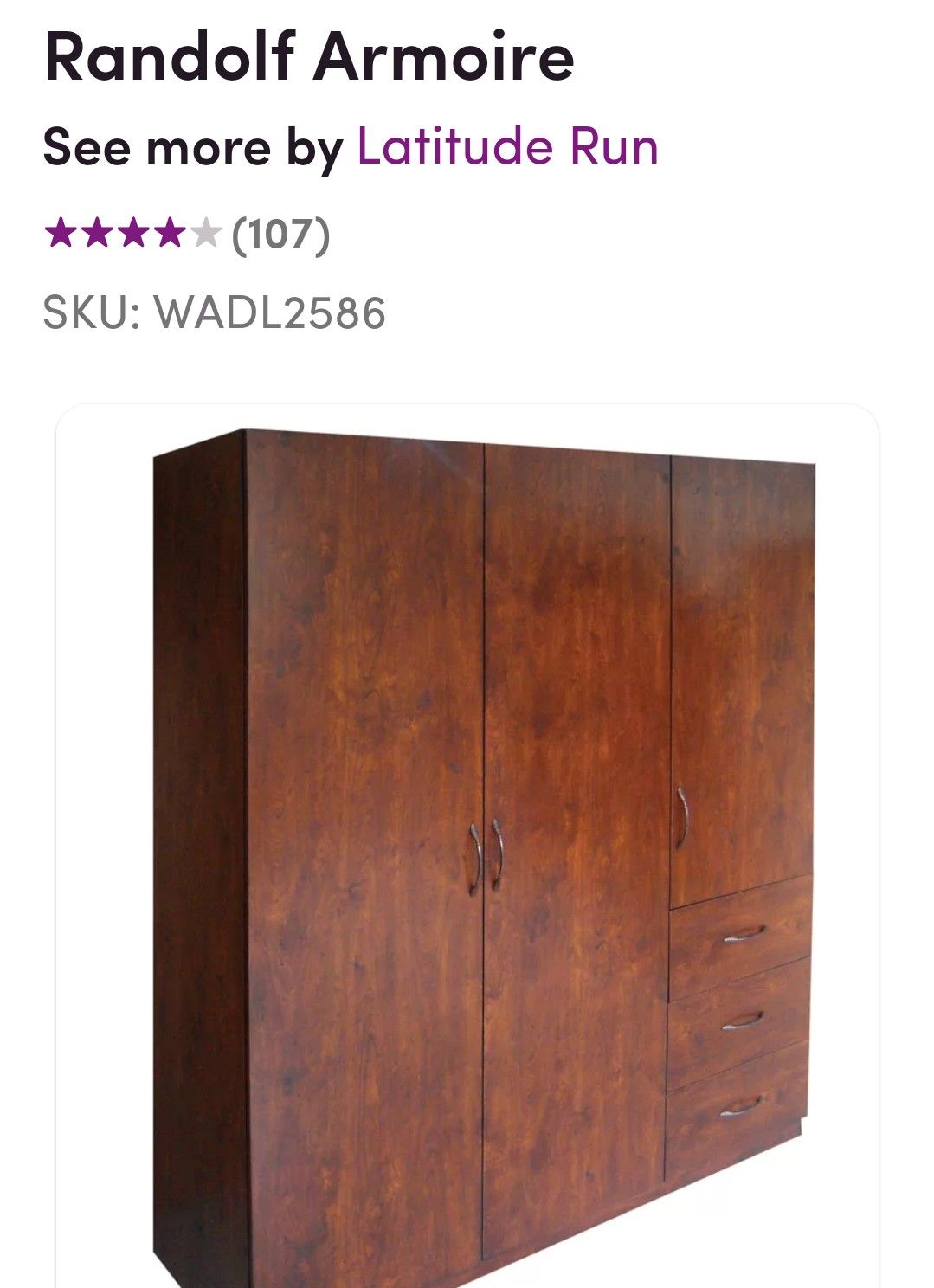Randolf armoire cheap