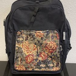 Black floral, BackPack New With Defects