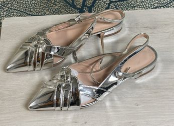 Plus Size Slingbacks Womens Flat Pointy Toe Ankle Buckle Strap Sandals Shoes Ol