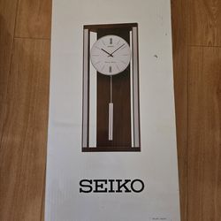 New SEIKO Modern Quartz Pendulum Wall Clock – Unused in Box
