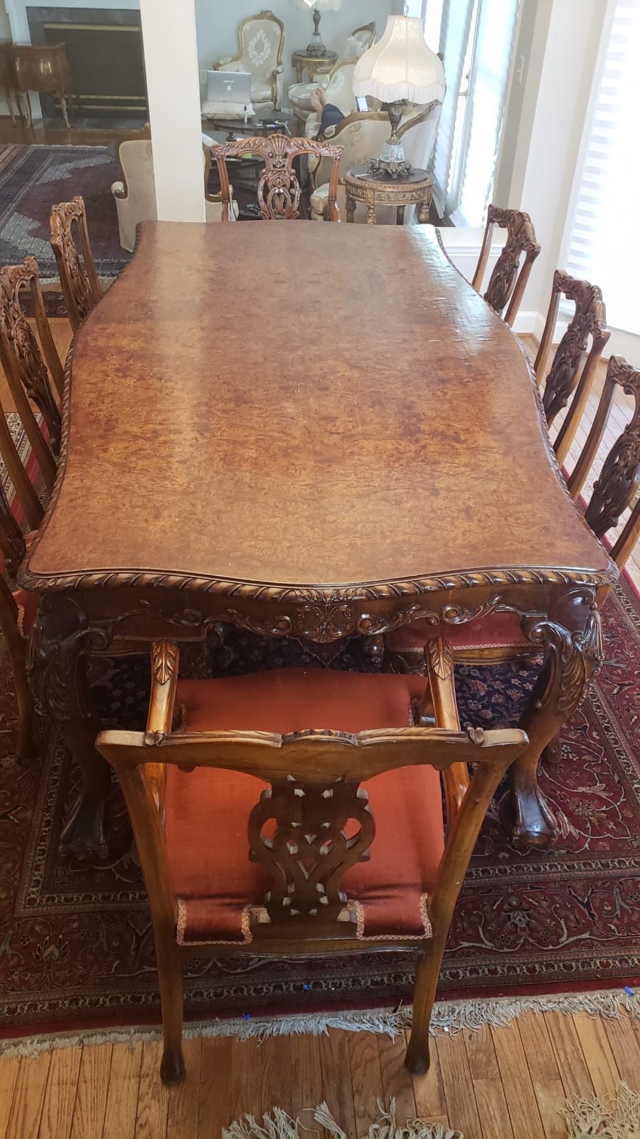 English Dinning room table with chairs