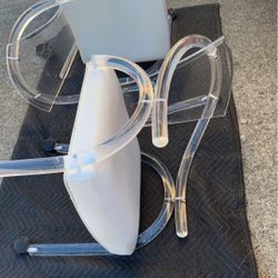 Art Deco Acrylic Chairs X2 —-$70 For Both