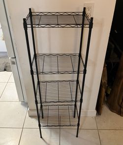 Metal Wire Shelving Unit: 17.32"W × 11.41"D × 50.39"Н