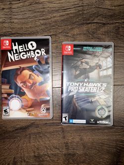 Nintendo switch games, Tony Hawk pro skater hello neighbor