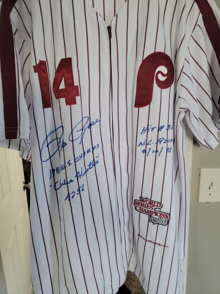 Signed Pete Rose Phillies Jersey