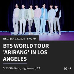BTS Concert Tickets
