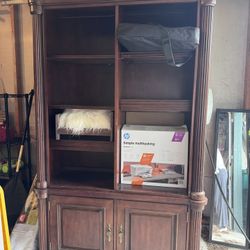 Set of 2 Wood Shelving / Display Units