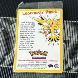 Sealed MOLTRES Promo Card (Legendary Birds Pack From 2000 Pokémon Movie) 
